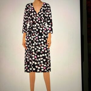 Armani Exchange Black Heart Midi Dress